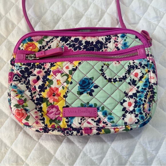 Vera Bradley Iconic Rfid Little Crossbody Wildflower - Picture 1 of 11
